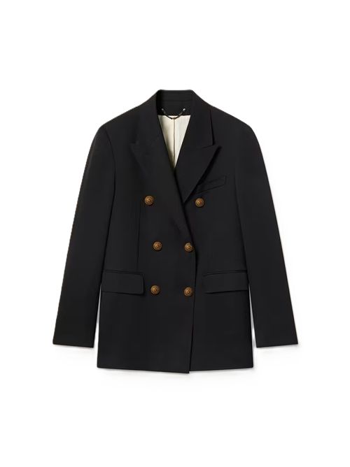 Women's black double-breasted blazer Golden Goose | GWP00829.P001521.90100BLACK